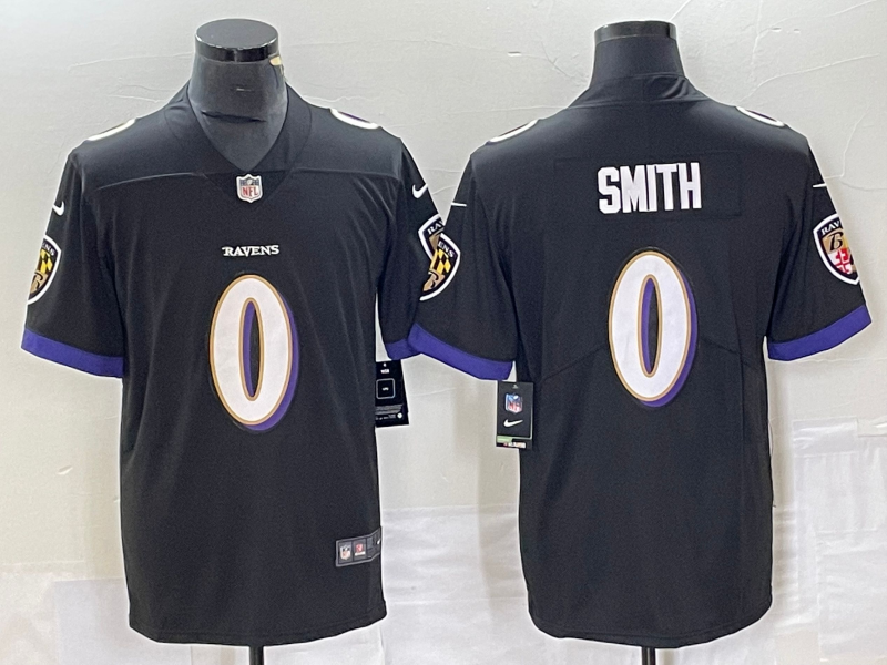 Men's Baltimore Ravens #0 Roquan Smith Black Vapor Untouchable Limited Football Jersey